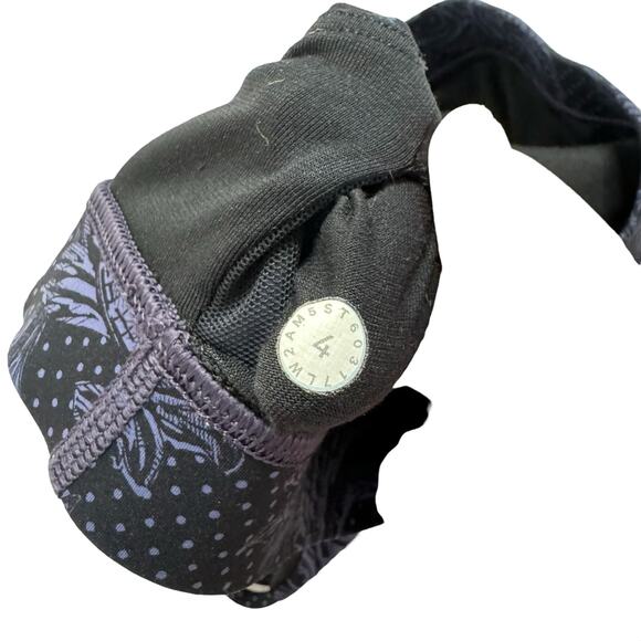 LULULEMON Energy Bra in Foliage Moody Blues Black Size 4 Paisley Nulux #W2AM5S - Picture 5 of 7